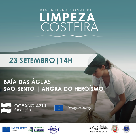 Ação de limpeza costeira, sábado, dia 23 de setembro pelas 14h00, na Baía das Águas, em São Bento