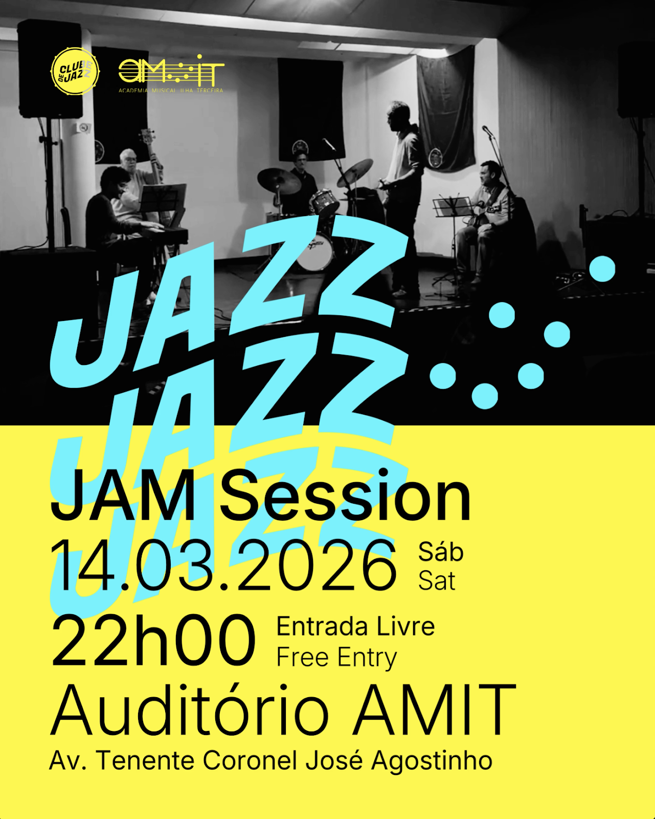 Este sábado há Jazz no Auditório AMIT!